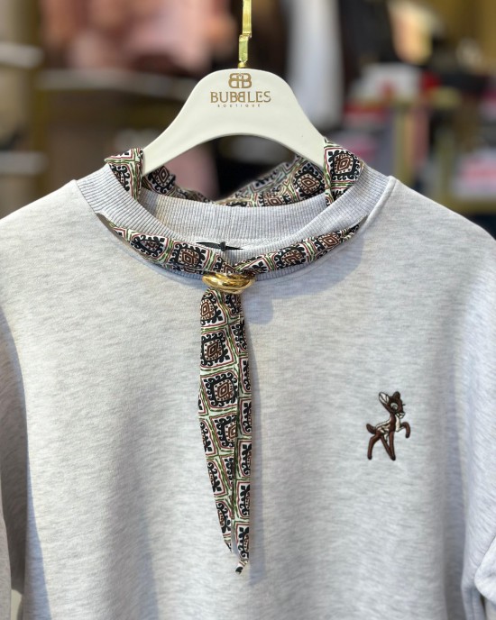 Fular Detaylı Sweatshirt