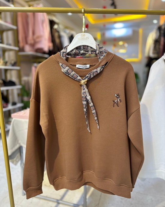 Fular Detaylı Sweatshirt
