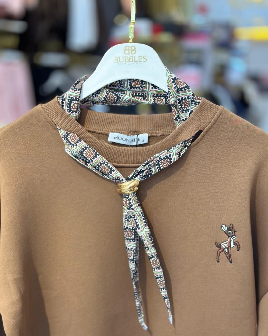 Fular Detaylı Sweatshirt